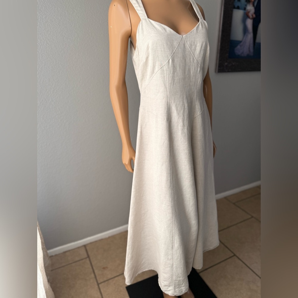 LOFT Cream Midi Dress - Picture 8 of 16